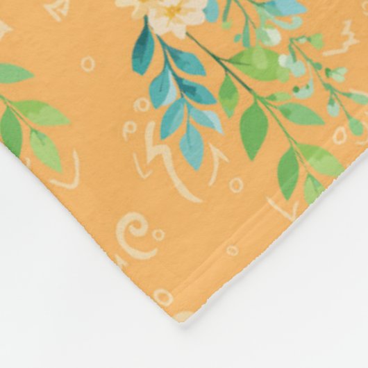 "Flores de Durazno" フリースブランケット (角)