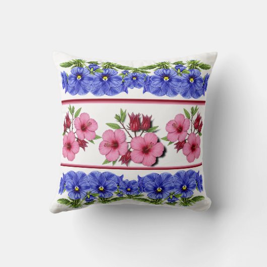 Flores de vinagreira hibisco e amar-perfeitos クッション (裏面)