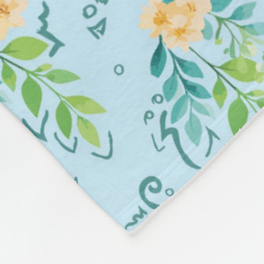 "Flores del cielo" フリースブランケット (角)