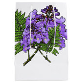 Flores do Brasil jacaranda ミディアムペーパーバッグ (裏面)