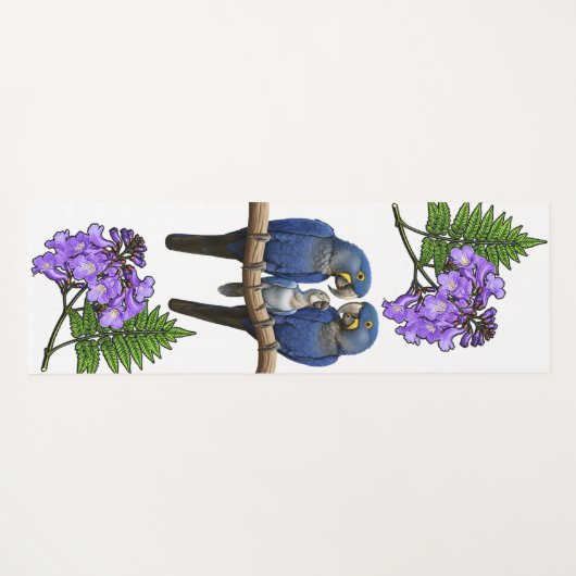 Flores do Brasil jacaranda ヨガマット (裏面(横))