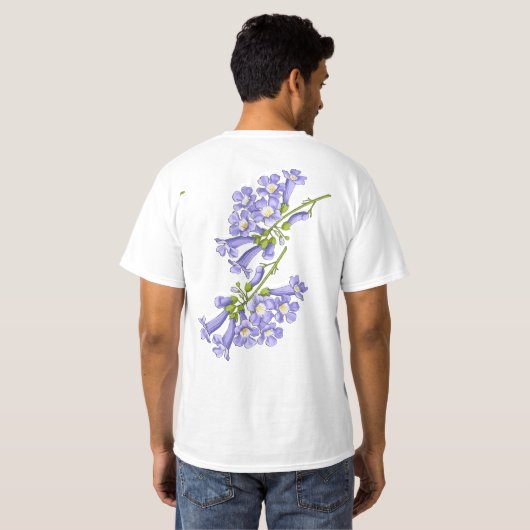 Flores do Brasil jacaranda Tシャツ (裏面フル)