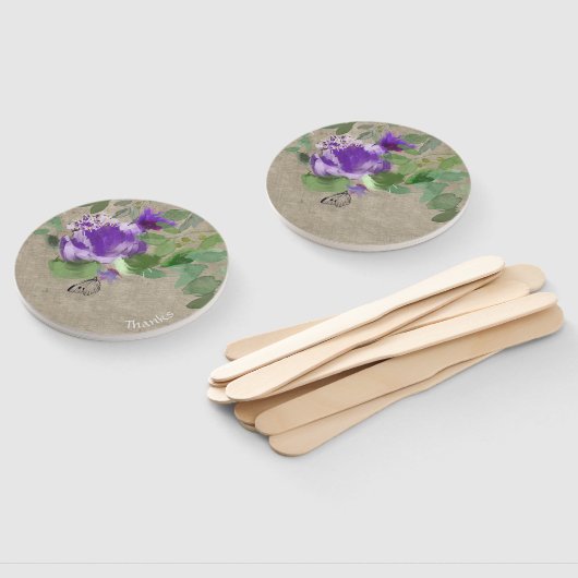 Flores elegantes  violeta ハンドファン (組立なし)