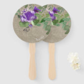 Flores elegantes  violeta ハンドファン (正面&裏面)