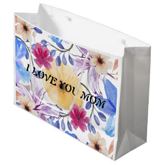 FLORES EN ACUARELA ラージペーパーバッグ