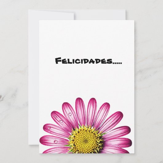 flores gérbera 招待状 (裏面)