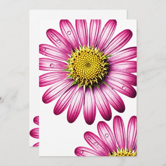 flores gérbera 招待状 (正面/裏面)