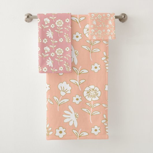 Flores ocres set de toallas バスタオルセット (インサイチュ)