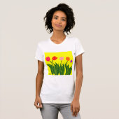 flores tulipas coloridas tシャツ (正面フル)