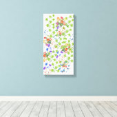 Flores Verdes e Rosas Vermelhas キャンバスプリント (インサイチュ (ウッドフロア))