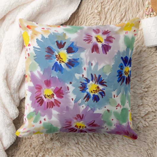 Flores violetas クッション (ブランケット)