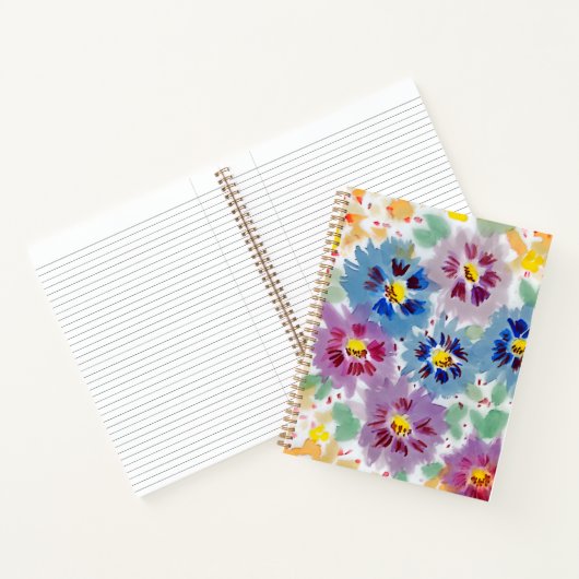 Flores violetas cuaderno ノートブック (内部)