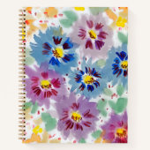Flores violetas cuaderno ノートブック (正面)
