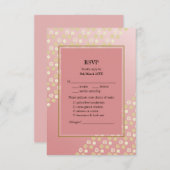 Florescent Dream Wedding RSVP with Menu Options (正面/裏面)