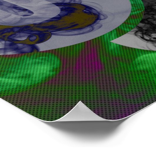 Florescent Psychedelic Vape Clouds ポスター (角)