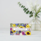 Floresous、Flower Arrangers、Growersフォトコラージュ 名刺 (スタンド正面)