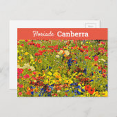 Floriade Canberraオーストラリアのデジタルアートトラベル ポストカード (正面/裏面)