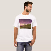 Florianopolisのビーチの日の出 Tシャツ (正面フル)