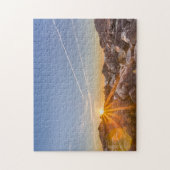 FlorianópolisのビーチArmaçãoの日の出 ジグソーパズル (縦)