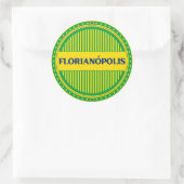 Florianópolis City Pride – Brazilian Identity ラウンドシール (バッグ)