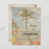 Floridaからのヴィンテージ挨拶（カスタマイズ可能） ポストカード (正面/裏面)