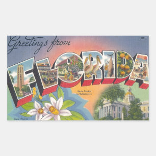 FLORIDAからの挨拶 長方形シール