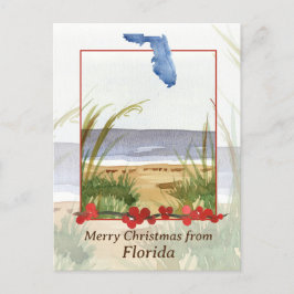 Floridaからメリークリスマス冬のビーチSeascape シーズンポストカード