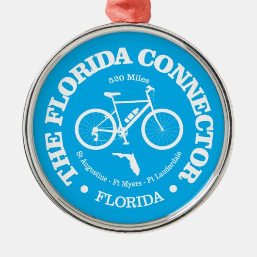 Floridaコネクタ追跡(サイクリング) メタルオーナメント (正面)