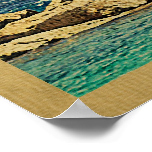 Floridaポスタードルフィンヴィンテージ旅行へようこそ ポスター (角)