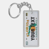 Floridaライセンスプレート(カスタマイズ可能) キーホルダー (正面左)