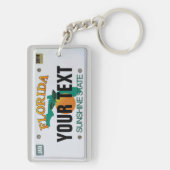 Floridaライセンスプレート(カスタマイズ可能) キーホルダー (裏面)