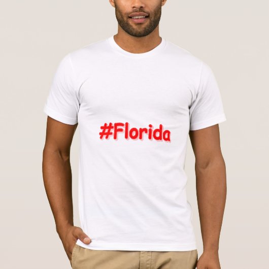 「#Florida」かわいいデザイン。買今 Tシャツ (正面)