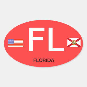 Florida*のヨーロッパスタイルの楕円形のバンパーステッカー 楕円形シール