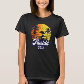 Florida 2023 Sunset Beach Retro Premium Tシャツ (正面)