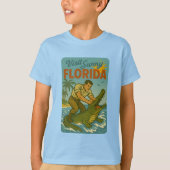 Florida Alligator Wrestling | Funny Retro Coastal Tシャツ (正面)