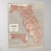 Florida Atlas Map ポスター (正面)
