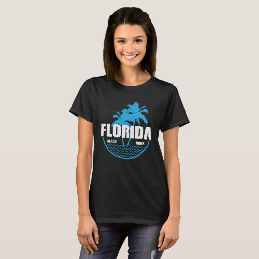 Florida Beach Vibes USA America Tシャツ (正面フル)