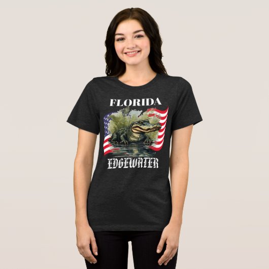 Florida Bella+Canvas Women's Dark トライブレンドＴシャツ (正面全面)
