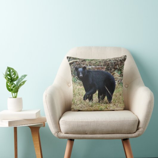 Florida Black Bear Throw Pillow クッション (椅子)