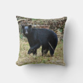 Florida Black Bear Throw Pillow クッション (正面)