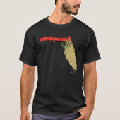 Florida  Black Pride Pan African Flag Home Hometow Tシャツ (正面)
