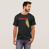 Florida  Black Pride Pan African Flag Home Hometow Tシャツ (正面フル)