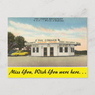 Florida, Bradenton, The Corner Restaurant ポストカード