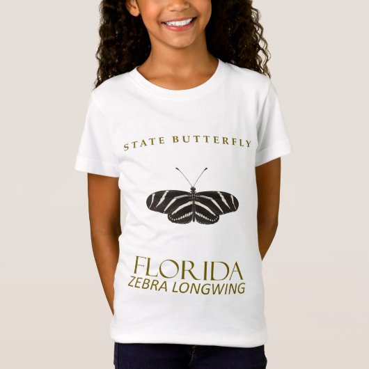 Florida Butterfly Zebra Longwing Design Tシャツ (正面)