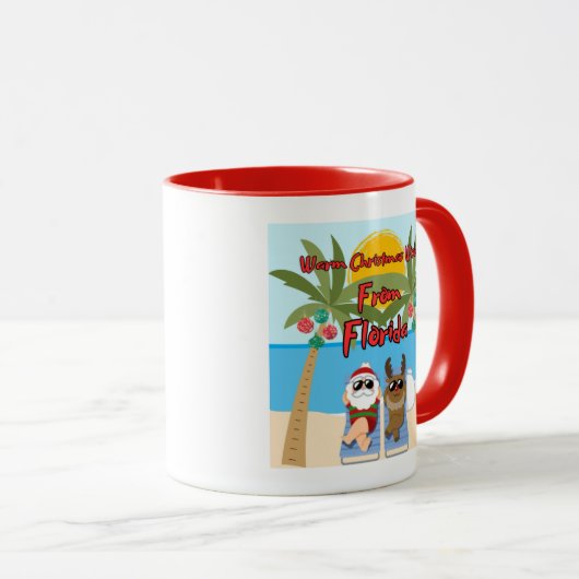 Florida Christmas Coffee Mug マグカップ (正面右)