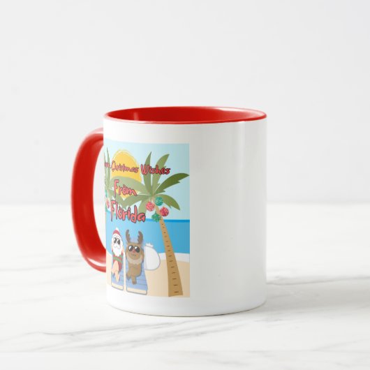 Florida Christmas Coffee Mug マグカップ (正面左)