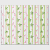 Florida Christmas Flamingo in Santa Hat ラッピングペーパー (フラット)