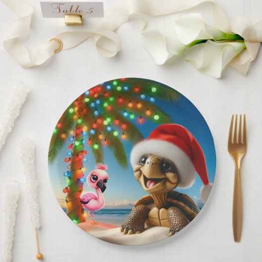 FLORIDA CHRISTMAS PARTY PLATES ペーパープレート (ウェディング)
