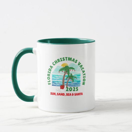 Florida Christmas Vacation Coffee Mug マグカップ (左)