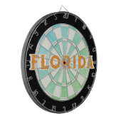 FLORIDA Elegant Ombre Dartboard with Orange text ダーツボード (正面左)